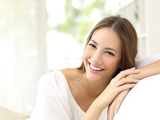 beautiful woman smiling